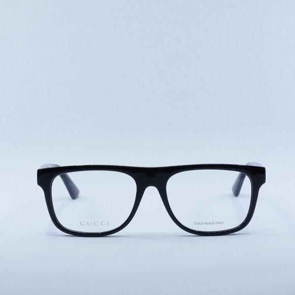 Gucci GG1117O 001 Square Eyeglasses - Black 56mm - Picture 2 of 10